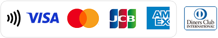 クレジットカード:VISA,Mastercard,JCB,American Express,Diners Club